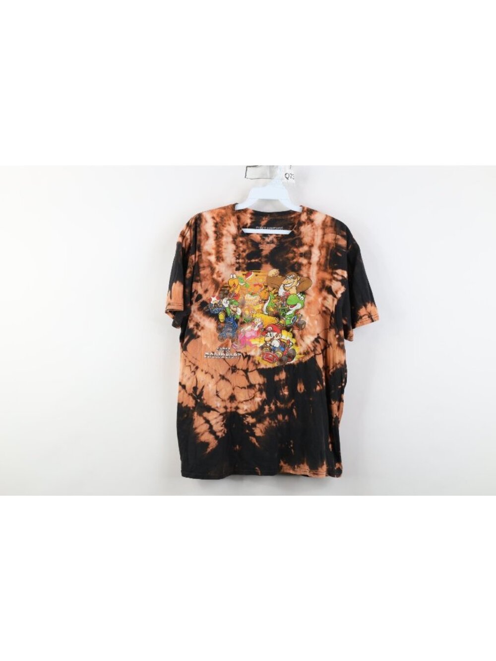 Vintage Y2K Super Nintendo Womens Large Acid Wash Super Mariokart T-Shirt Trippy